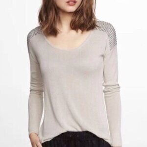 Express Rhinestone Shoulder Sweater Sz Small